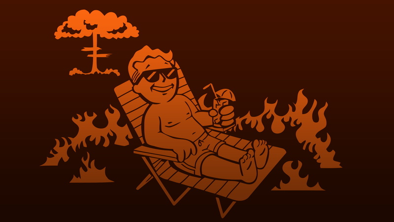 1080P, deck chairs, Vault Boy, Fallout, video games