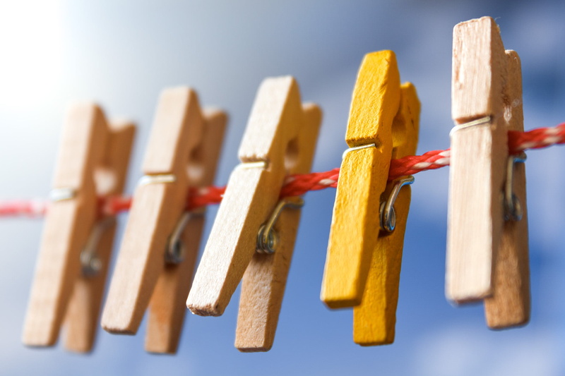 clothesline, wooden, clothespin, clips, wood - Material, Row, Macro, Five, rope, Mondays, 1080P, red