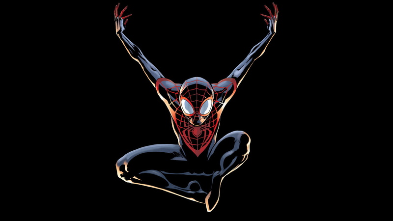 1080P, cartoon/comic, illustration, spider, ultimate, spiderman, man, black, hd