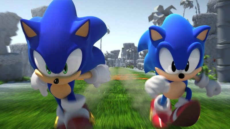 side, 720P, art, running, sonic, Generations, anniversary, hd, games, sega, classic, video, modern