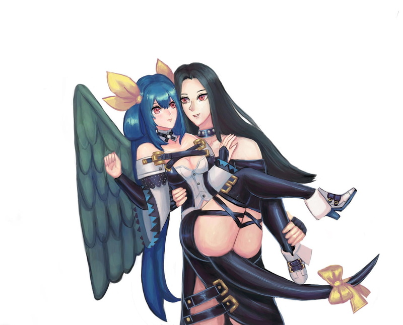 Dizzy (Guilty Gear), Gothic, anime games, Guilty Gear Xrd, Testament (guilty gear), video game art, Ky kiske, Fighting Games, Guilty Gear, couple, video game girls