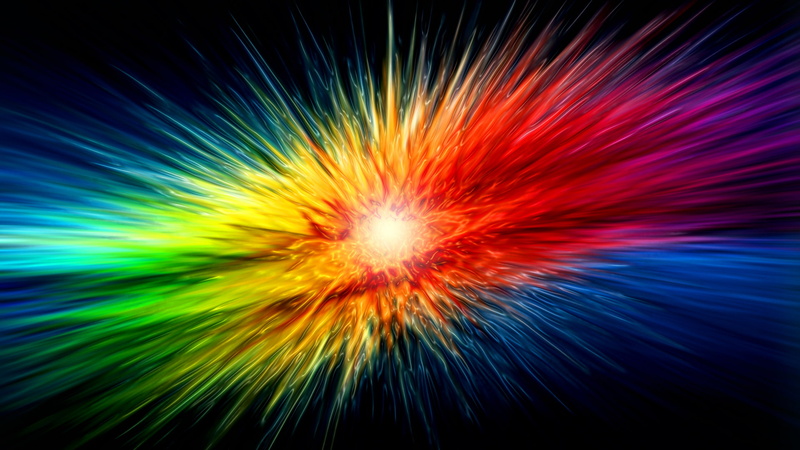 hd, yellow, galaxy, red, pattern, poster, green, abstract, 1080P, purple, burst