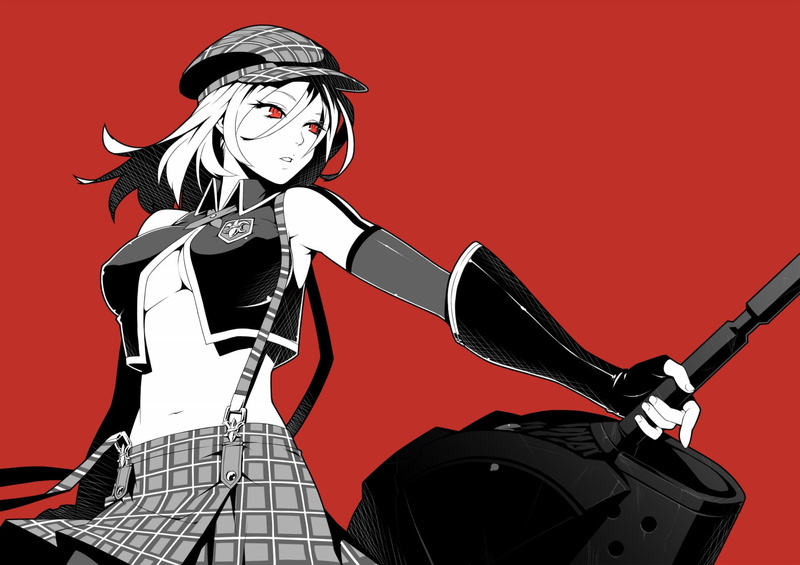 red background, clothing, beautiful people, females, black color, sport, people, 1080P, studio shot, activity, portrait, red, Anime, adult, emotion, beauty