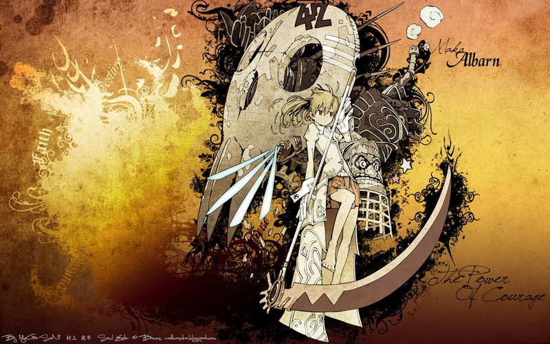 720P, digital composite, digital, Soul Eater, text, paper, albarn, anime girls, anime, creativity, Maka, day, Maka Albarn, mural, graffiti, architecture