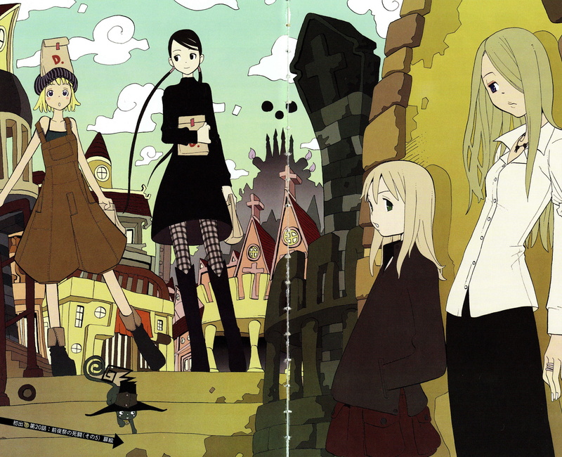 full length, walking, Soul Eater, arts culture and entertainment, people, 2K, Blair, Maka Albarn, Elizabeth Thompson, adult, architecture, human representation