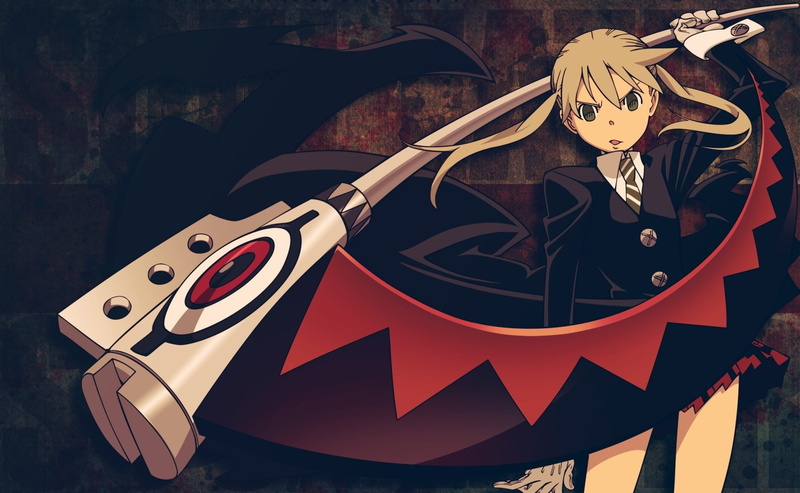 Maka Albarn, scythe, 1080P, Soul Eater, anime girls, anime