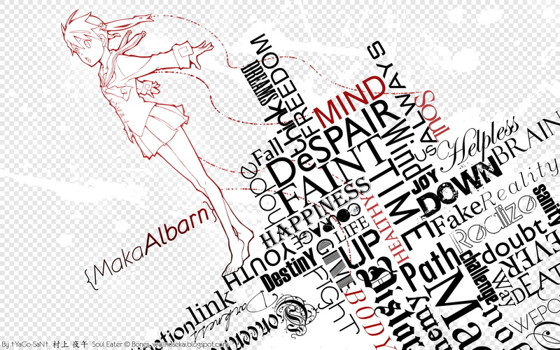 typography, Maka Albarn, Soul Eater, western script, motion, doodle, close-up, 1080P, message, anime girls, indoors, text, YaGo-SaN, Soul Evans, sketch