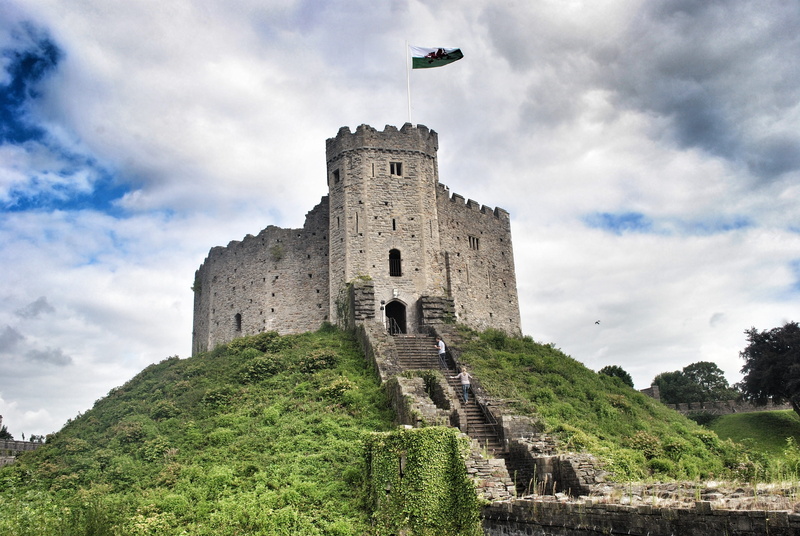 the past, outdoors, building, cloud - sky, gray, tree, cardiff, no people, day, building exterior, travel destinations, ancient civilization, mountain