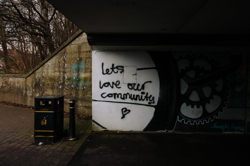 painting, banister, tarmac, sign, 4K, building, architecture, can, text, built structure, communication, cardiff, day, message, old, building exterior