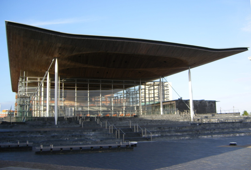building, "great britain", architecture, outdoors, government, water, Senedd, cardiff, industry, sea, no people, built structure, transportation, nautical vessel