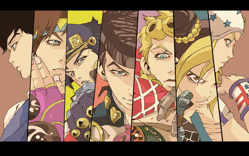 anime boys, Jojos Bizarre Adventure, collage, 720P, anime girls, anime