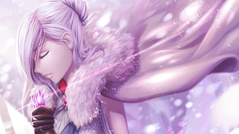pink color, digital, character, anime girls, blond hair, shiny, anime, hairstyle, close-up, RWBY, selective focus, innocence, portrait, lifestyles