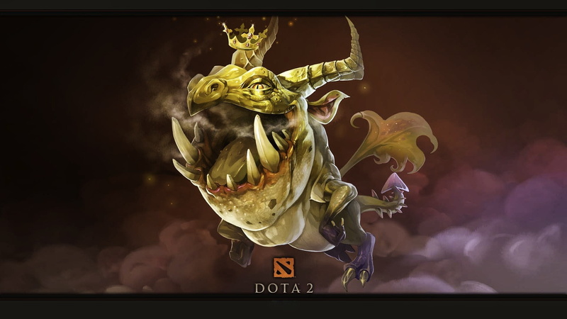 video, games, video games, dota, dota 2, dragon, fighting, green, courier, monster, online, 1080P