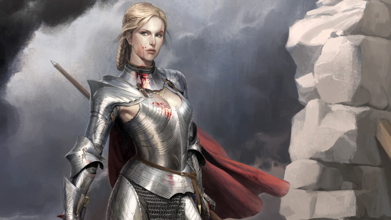 fantasy, blood, warrior, 1080P, woman, armor