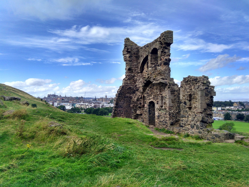 4K, Arthurs Seat, ruins, Edinburgh