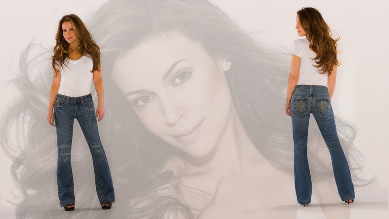 white, beautiful woman, teenager, sleeved, dress, long hair, domestic life, young adult, full length, actress, long, women, white tops, adult, Alyssa Milano