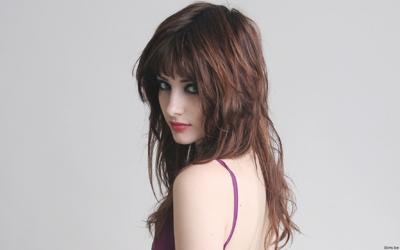 eyeliner, looking over shoulder, 720P, model, Susan Coffey, women, redhead