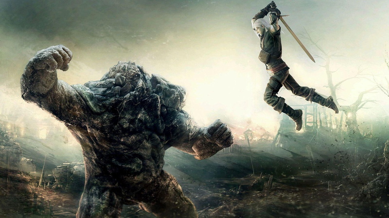 warriors, battle, sword, weapon, fight, showdown, artwork, creature, 1080P, 3d and abstract, fantasy