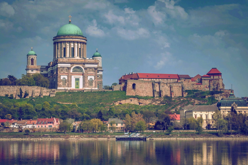 day, esztergom basilica, travel destinations, hungary, cathedral, nature, religion, church, city, cloud - sky, the past, daylight, waterfront, castle, esztergom cathedral