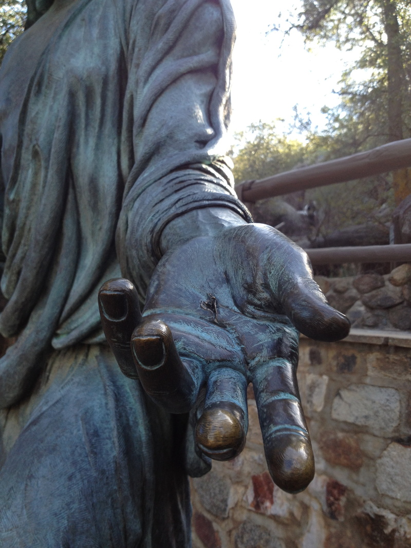 outdoors, god, religion, person, arizona, mammal, sculpture, art, christian, christianity, art and craft, focus on foreground, architecture, time, creativity