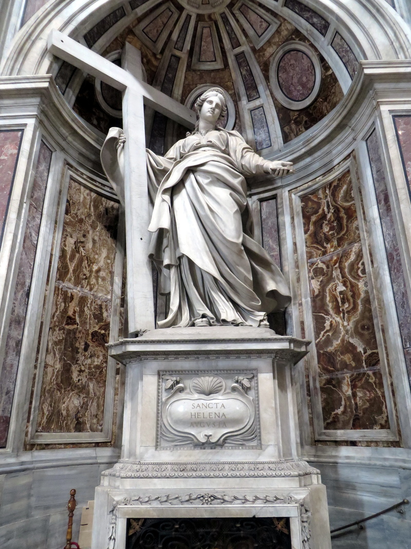 catholicism, roman, carving, Rome, low angle view, saint, basilica, 4K, christianity, architectural column, famous, catholic, female likeness, history