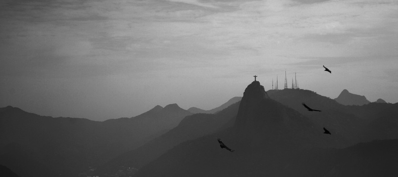 aerial, south america, tranquility, monochrome, panoramic, mountain range, america, environment, silhouette, no people, mountain, landmark, skyline, rio