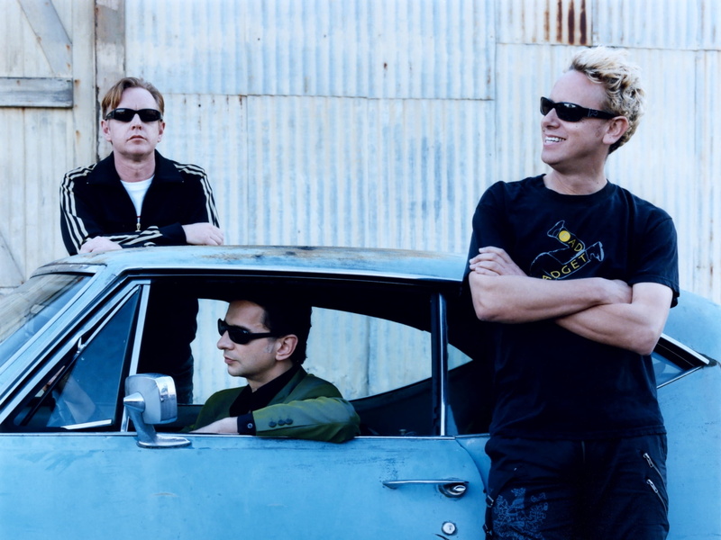 Depeche Mode, young women, Herald of fashion, machine, people, Martin Gore, sunglasses, shirt, David Gahan, men, sitting, fashion, males, crew, mid adult men