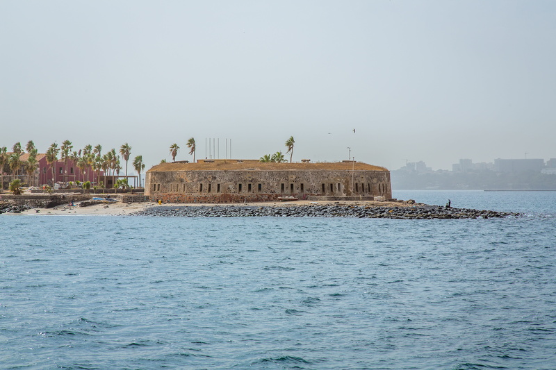 copy space, gorée, memories, nature, tranquility, horizon over water, building exterior, senegal, goree, beauty in nature, history, sky, 5K, scenics - nature