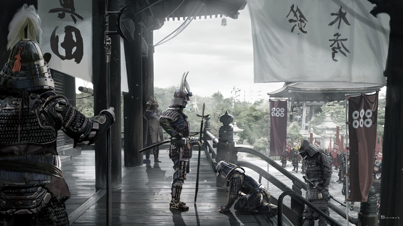 samurai, army, Japan, soldiers, Asia Legends, 1080P, banners, David Benzal, Asia, warriors