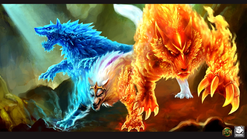 hon, fantasy, close-up, fire - Natural Phenomenon, multi Colored, animal, water, ice, animal wildlife, sea, motion, illustration, yellow, wolf, forest