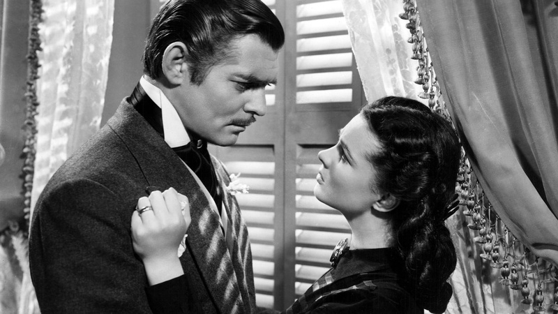 two People, fashion, suit, men, love, gone with the wind, positive emotion, looking, young Adult, women, vivien leigh, portrait, rhett butler, s, black white