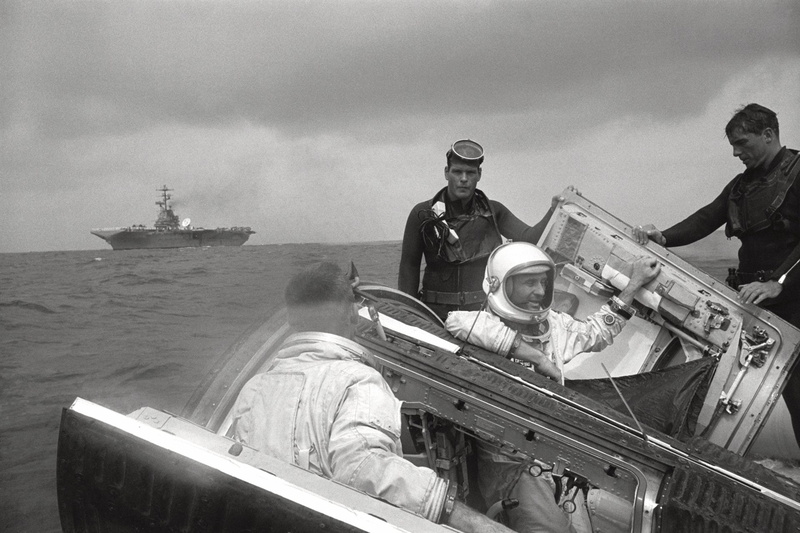 Black and White, Man Made, 1080P, NASA, Space Capsule, Gemini  9, Astronaut