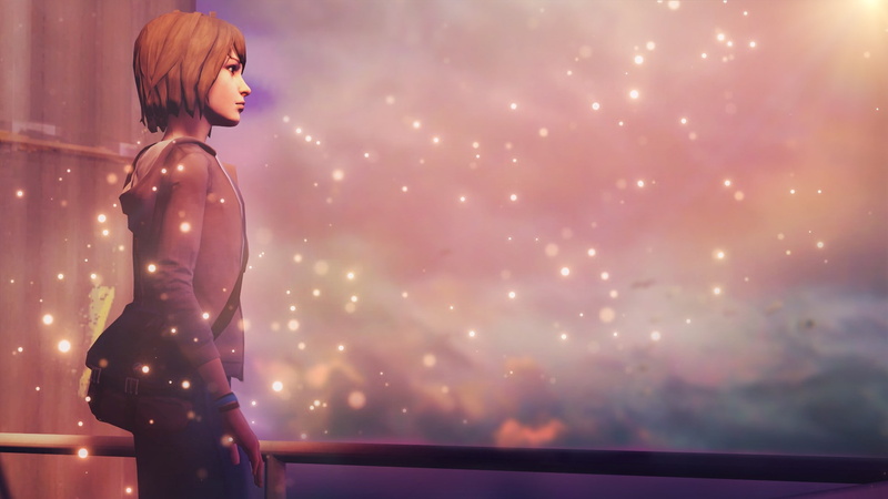three quarter length, astronomy, adult, Max Caulfield, 1080P, young women, sky, standing, space, side view, technology, beautiful woman, hairstyle, star - space