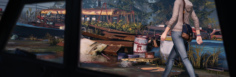 Max Caulfield, land, sunlight, transportation, nature, tree, built structure, architecture, glass - material, large group of objects, Life Is Strange, no people