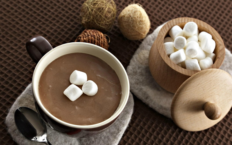 1080P, w, 3d and abstract, hot coco, marshmellows, coco, mashmellows, hot