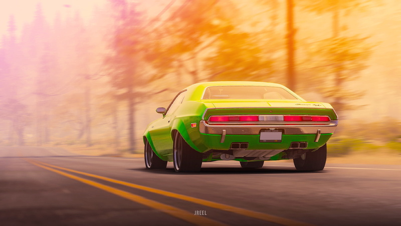 Dodge, The Crew 2, 1080P, Dodge Challenger, Green Car, Video Game