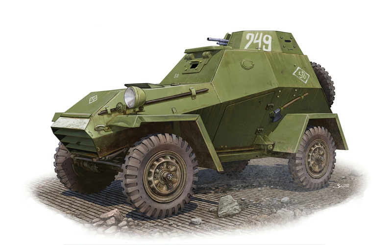 62 mm, art, Soviet, DT-29, 2K, 2 people, easy, machine gun, the crew, armored car, WW2., BA-64, period, USSR, weapons, WWII, 1-7