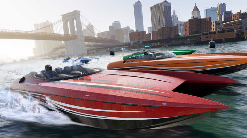 built structure, bridge, transportation, day, nature, skyscraper, The Crew 2, building, 4K, waterfront, office building exterior, real people, city life