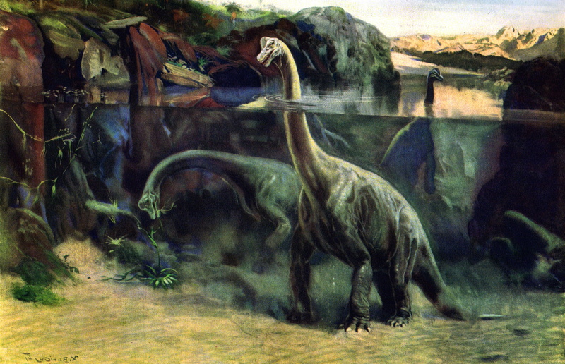 brachiosaurus zdenek burian, 2K