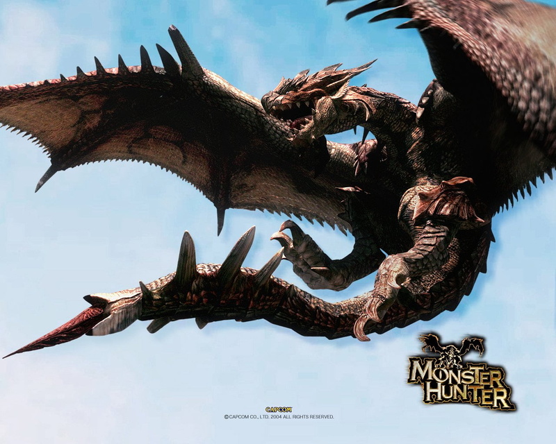 animal wildlife, sky, sculpture, Monster Hunter, Video Game, no People, sharp, low angle view, animal representation, 720P, animal, dinosaur