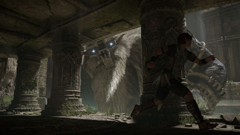 screenshot, Shadow of the Colossus 2, Tokyo Game Show 2017, character, game, 4K, monster, 4k, behind, video, giant, male, pillar, running