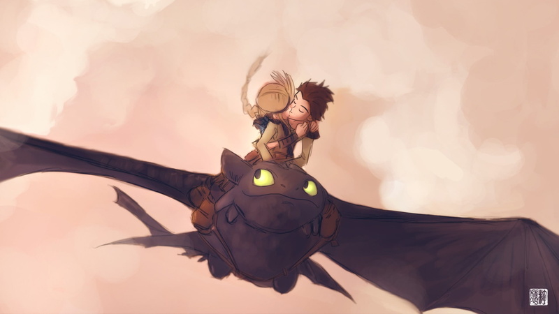 Toothless (How to Train Your Dragon), Hiccup (How to Train Your Dragon), Movie, Astrid (How to Train Your Dragon), How To Train Your Dragon, 1080P