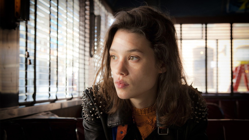 leather, leather clothing, Astrid Berges-Frisbey, leather jackets, 1080P, women