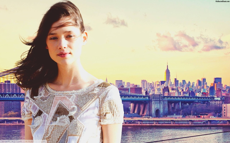 1080P, women, brunette, skyline, colorful, Astrid Berges-Frisbey, windy, actress, celebrity