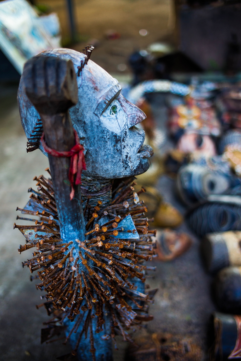 5K, selective focus, spirituality, temple, screen, shrine, building, metal, creativity, craft, outdoors, male likeness, architecture, bead, close-up, art and craft