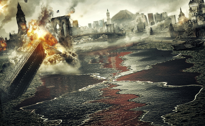 city, sea, building, digital, outdoors, building exterior, Other Movies, smoke - physical structure, 2012, transportation, water, 2K, Movies