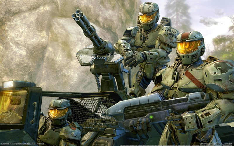 application, 1080P, three, game, rifles, chief, holding, hd, video games, halo, army, master