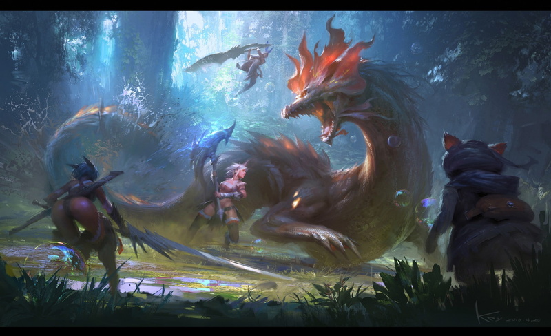 Kirin, fantasy Art, 1080P, dragon, Monster Hunter