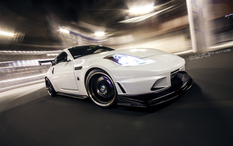 fairlady, motion, hd, z, white, cars, 350z, 1080P, nissan, blur