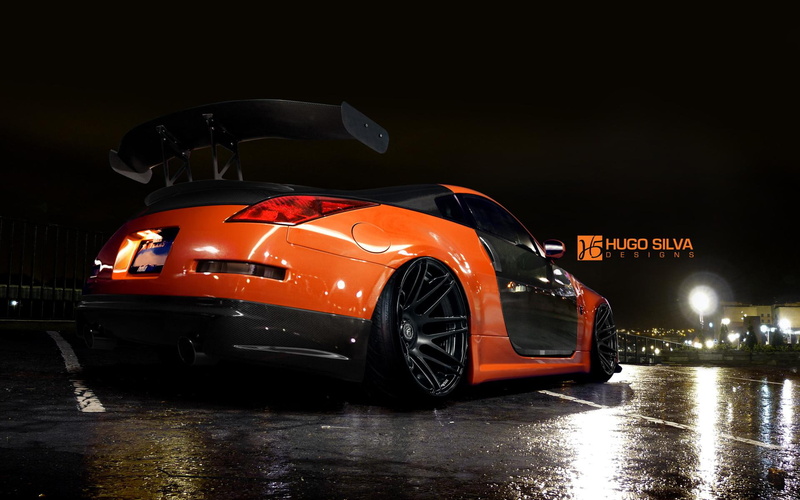 car, orange, black, 350z, nissan, cars, z, sports, 1080P